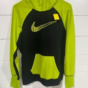 Nike Black and Bright Green Pullover